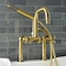 Aqua Vintage AE8407DX Deck Mount Clawfoot Tub Faucet, Brushed Brass AE8407DX - alternate 3